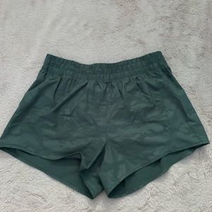 Green Khaki Mesh Workout Shorts ( Medium)
